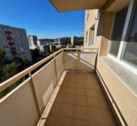 The balcony of the 2-room apartment on Ladzianskeho Street offers a view of Bratislava - Vinohrady.