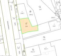 Land map on Osloboditeľov, Košice - Barca district, for residential purposes.