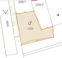 Cadastral map of land plots in the Košice - Barca district on Osloboditeľov Street.