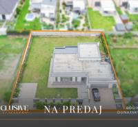 Family house for sale in Dunajský Klátov from a bird's eye view, bordered plot.