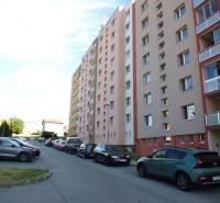 Lomnická Street in Prešov with apartment buildings and parked cars, 3-room apartment.