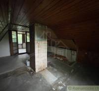 Attic room with wooden walls and floor in a family house.