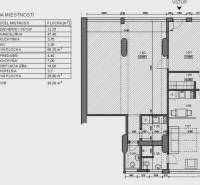 Floor plan of commercial premises with an office, kitchen, and residential spaces, total area 95 m².