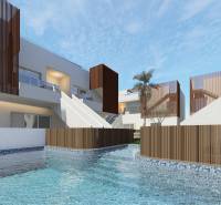 Exterior of a 4-bedroom apartment in the city of Pilar de la Horadada with a pool area.