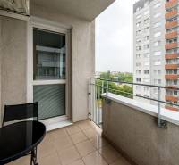 Loggia of a 3-room apartment on Kaštieľska Street in Bratislava - Ružinov with a view of the surroundings.