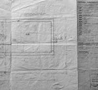 Building plan on Slovenská Street in Prešov with details of rooms and walls.