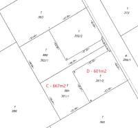 Cadastral map of residential plots in Nova Pohora.