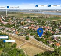 Aerial view of the village Dobrohošť with marked local facilities. Land - housing.
