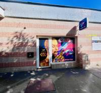 Club commercial premises on Ármin Vámbéry Square in Dunajská Streda with a colorful display.