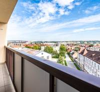 View from the balcony of a 3-room apartment on Žižkova Street in Košice, Juh district.