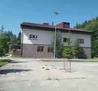 Building in Makov with the sign 