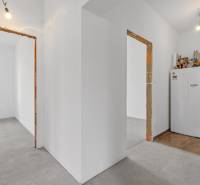 Interior with empty rooms and technical equipment in a family house.