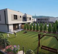 Garden at a 4-room apartment on Triblavinska Street in Chorvátsky Grob with a playground and terrace.