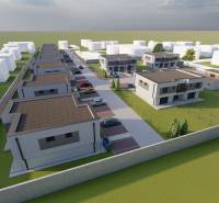 Visualization of a residential complex on Triblavinska Street in Chorvátsky Grob with separate courtyards.