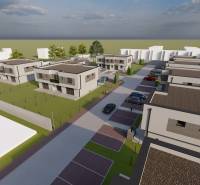 Houses with parking on Triblavinska Street in Chorvátsky Grob, planned for new development.