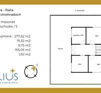 Floor plan of a 4-room duplex with a terrace and balcony in Bratislava - Rača, Pri vinohradoch street.