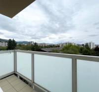 Balcony of a 2-room apartment in Dubnica nad Váhom on Centrum I street with a view of the city.