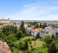 View of Bratislava Castle from a family house on Mudroňova Street in Bratislava - Old Town.