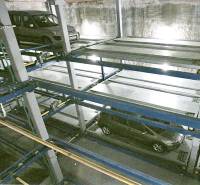 Parking system and garages: Multi-level parking with cars inside the building.