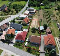 Aerial view of family houses on Kpt. Jána Nálepku Street in Smolenice.