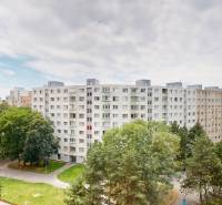 A panel house surrounded by greenery on Blagoevova Street in Bratislava - Petržalka.