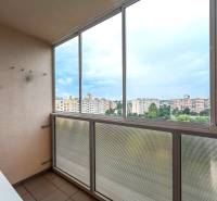 Enclosed loggia with a view of the housing estate from a 3-room apartment on Jenisejská in Košice.