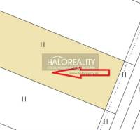 Land plan for residential area in Margecany, shown with plot and road.