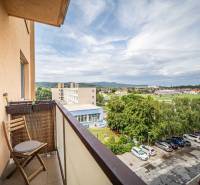 A balcony with a view of the city of Pezinok from 1st of May Street, 3-room apartment.