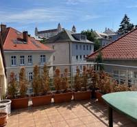 Terrace of a 5 or more room apartment with a view of rooftops and greenery.