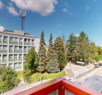 View from the balcony onto Študentská Street in Trenčín with the surroundings of a 3-room apartment.