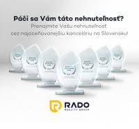 In the picture are the awards of the real estate agency RADO Realty Group, Halalovka.