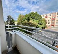 Balcony of a 2-room apartment with a view of greenery and panel buildings, Bratislava - Rača, Pekná cesta.