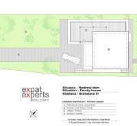 Floor plan of a family house on Sliačska Street, Bratislava - Ahoj with a terrace and garden.