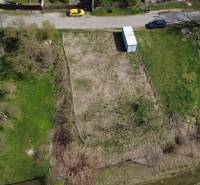 Aerial view of an empty plot suitable for residential use on Krajné Street.