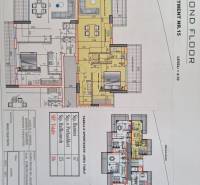 Two-bedroom holiday apartment with a living room and a balcony on the second floor.