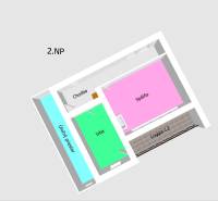 Floor plan on the 2nd floor with a room, bedroom, and loggia.