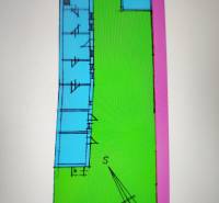 Floor plan of a family house in Reca with a plot area and access road.