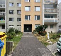 Entrance to the apartment building on Rozvodná Street in Bratislava - Nové Mesto.
