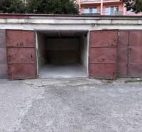Open old garages on Považská Street in Košice, Západ district.