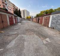 Garages on Považská Street in the Západ district of Košice.
