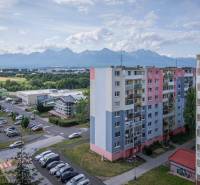 The view from the apartment building on Záborského Street in Poprad with the High Tatras in the background.