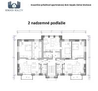 Floor plan of the second floor of the apartment building in Hotels and Guesthouses.