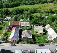 Aerial view of a family house in Tisovec with a plot of 1437m².