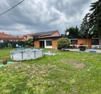 A family house on Poľná Street in Most pri Bratislave with a swimming pool and terrace.