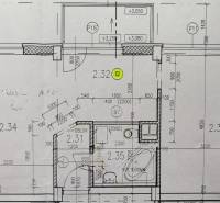 Floor plan of a 2-room apartment with room details and layout.
