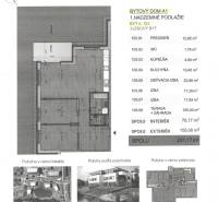 Floor plan of a 3-room apartment with a terrace and garden, Vtáčia, Senec. Interior area 76.17 m².