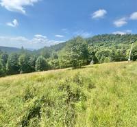 Countryside near the forest with a view of the mountains in Oščadnica, Dedovka area, residential plots.