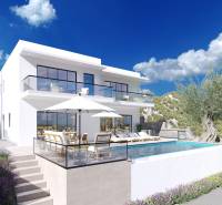 Villa in Duće with a pool and terrace overlooking nature.