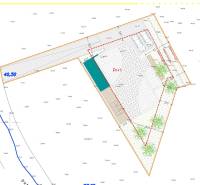 Architectural plan of the villa in the town of Vodice with the planned layout and location of the plot.