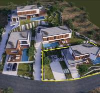 A modern villa with a pool in Vodice surrounded by nature.